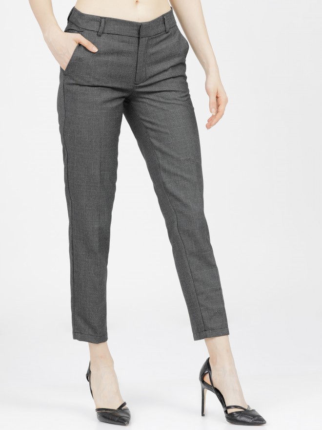 Buy Tokyo Talkies Grey Tapered Fit Trouser for Women Online at Rs.499 ...