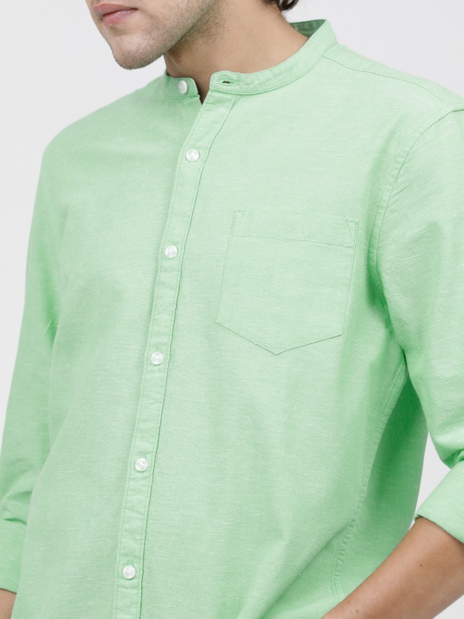 Buy Ketch Light Green Slim Fit Solid Casual Shirt For Men Online At Rs