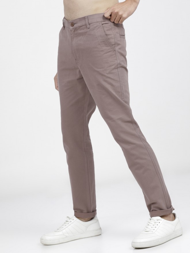 Buy Ketch Rose Taupe Slim Fit Chinos Trouser for Men Online at Rs.513 ...