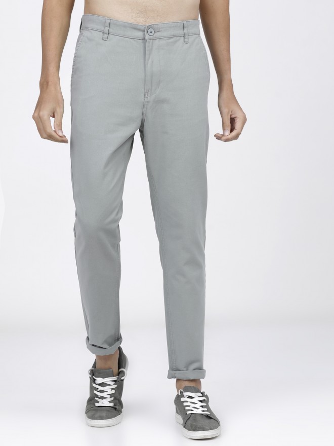 Buy Mast  Harbour Men Grey Slim Fit Solid Chinos  Trousers for Men  2286523  Myntra