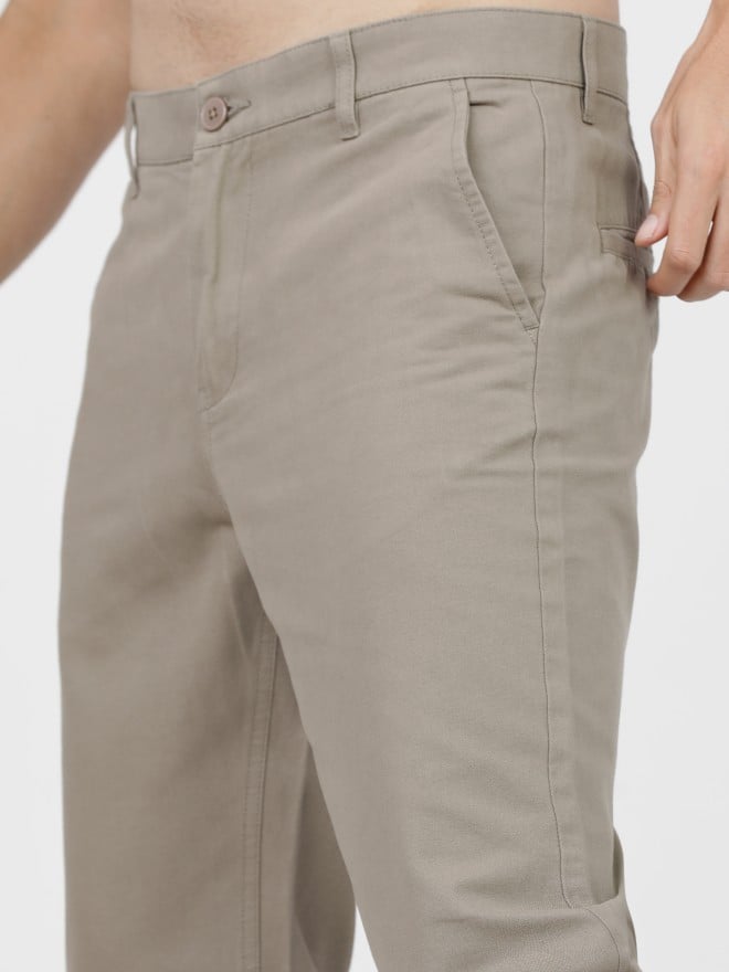 Men Beige Trousers  Buy Men Beige Trousers online in India