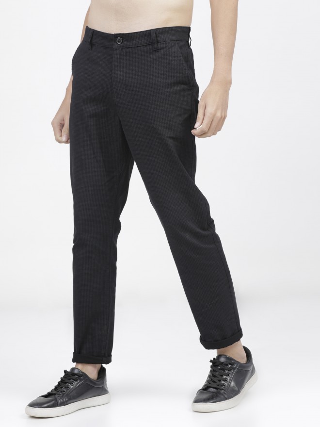 Buy Ketch Jet Black Slim Fit Chinos Trouser for Men Online at Rs.496 ...