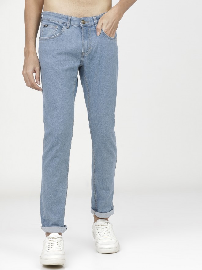 Buy Highlander Light Blue Slim Fit Stretchable Jeans for Men Online at ...