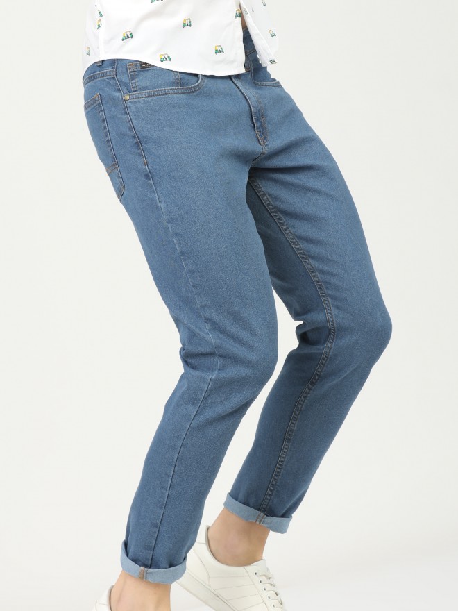 Buy Highlander Blue Tapered Fit Stretchable Jeans for Men Online at Rs ...
