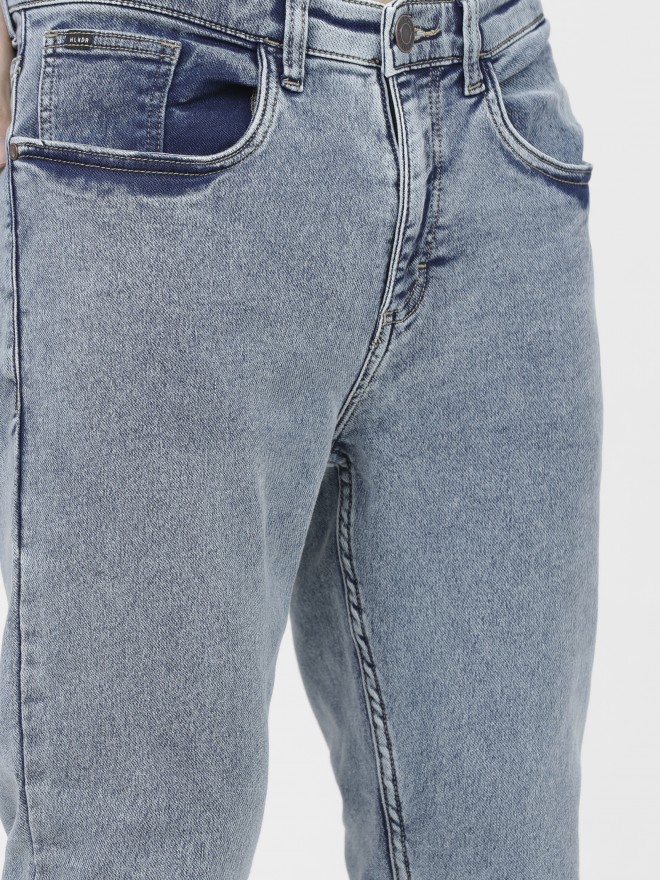 Buy Highlander Light Blue Tapered Fit Stretchable Jeans for Men Online ...