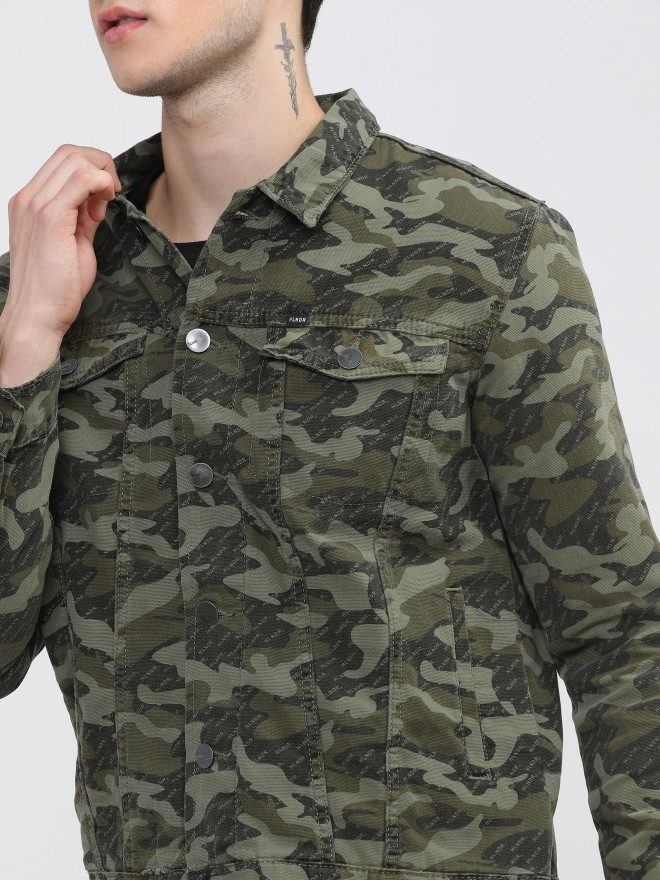 Buy Mr Bowerbird Men Grey Printed 1941 Camouflage Denim Field Jacket -  Jackets for Men 7825819 | Myntra