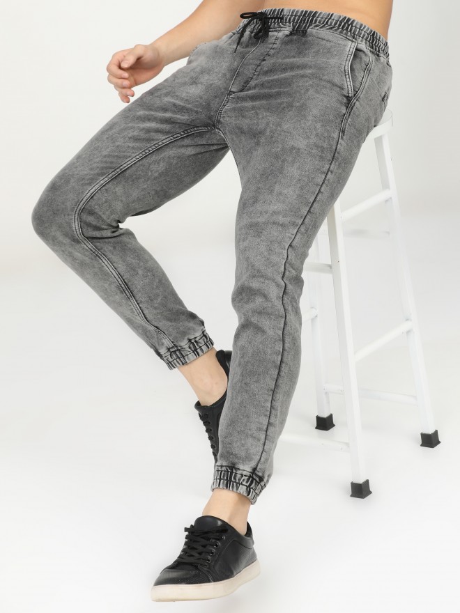 Buy Ketch Light Grey Jogger Stretchable Jeans for Men Online at Rs.713 ...