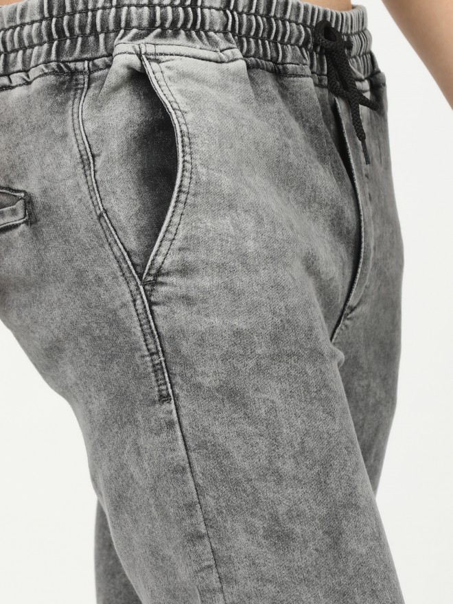 Street Style Panel Trim Patch Pocket Oversized Cargo Jeans - Gray – Trendy  & Unique