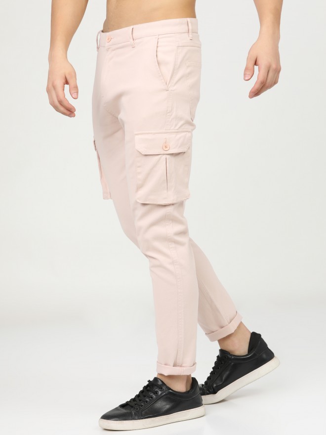 Buy Highlander Light Pink Slim Fit Chinos Trouser for Men Online