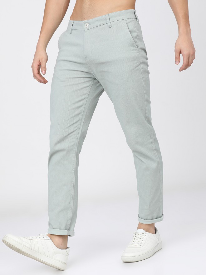 Buy Ketch Pale Aqua Slim Fit Chinos Trouser for Men Online at Rs.639 ...