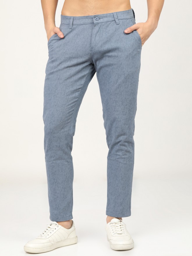 Buy Highlander Dusty Blue Slim Fit Chinos Trouser for Men Online at Rs ...