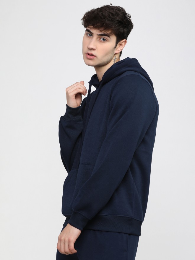 Highlander Men Navy Blue Hood Pullover Sweatshirts 