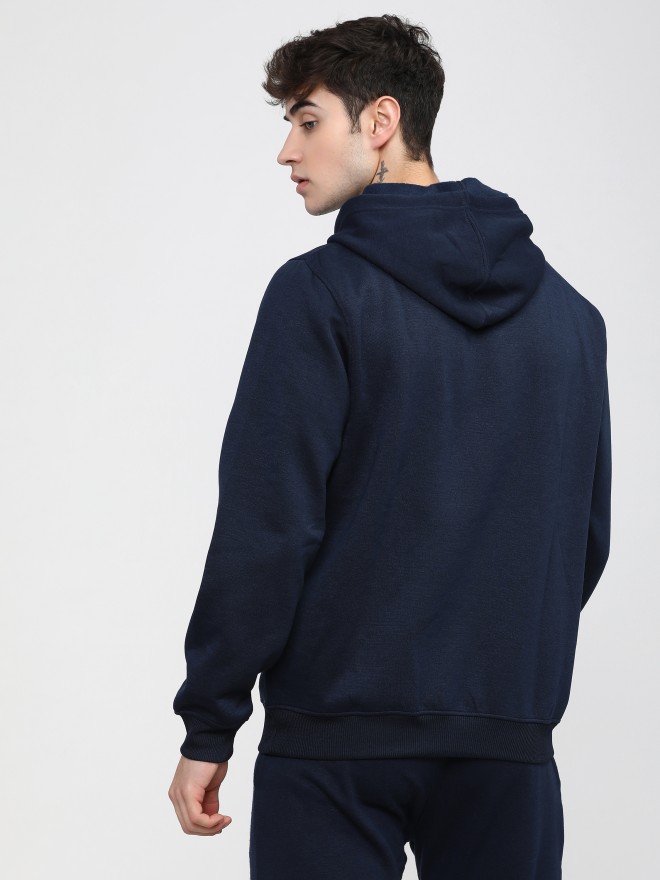 Highlander Men Navy Blue Hood Pullover Sweatshirts 