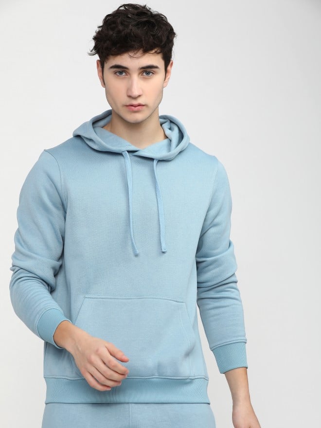 Highlander Men Blue Hood Pullover Sweatshirts 