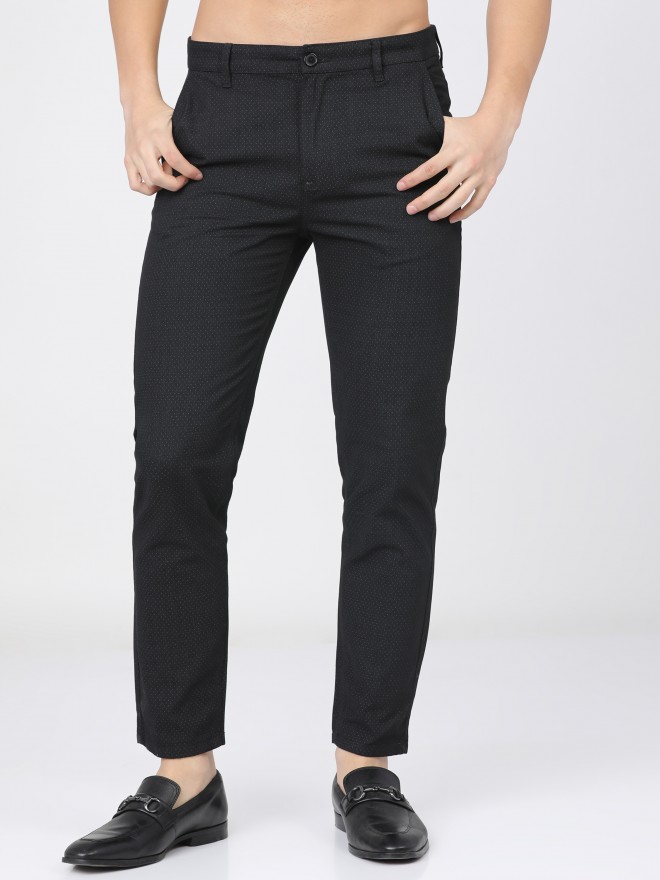 Buy Ketch Jet Black Slim Fit Chinos Trouser for Men Online at Rs511  Ketch