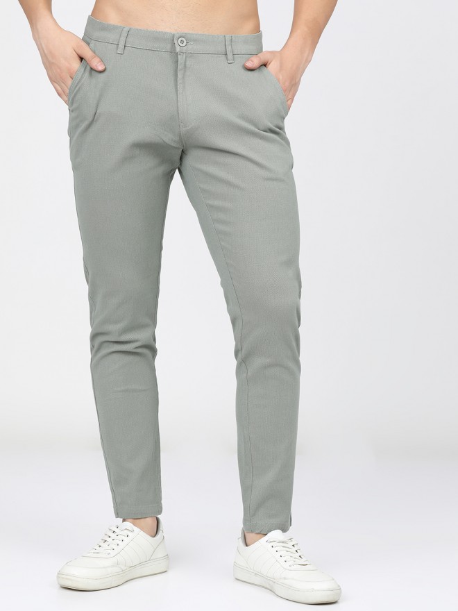 Buy Highlander Dusty Green Slim Fit Chinos Trouser for Men Online at Rs ...