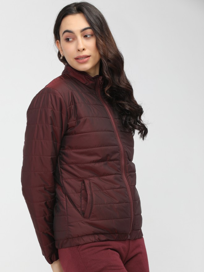 WJHWSX Womens Leather Jacket Regular Long Sleeve Work Trench Coat Wine -  Walmart.com