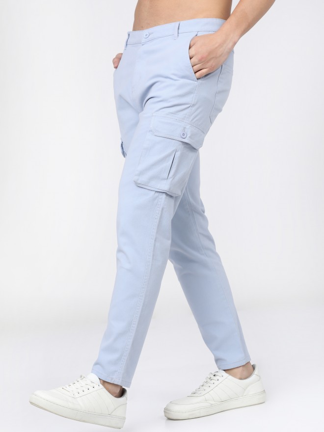 Buy Highlander Blue Heron Slim Fit Cargo Trouser for Men Online at Rs ...