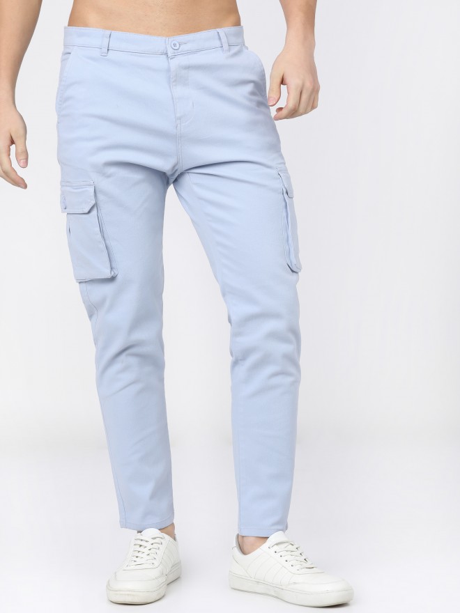 Buy Highlander Blue Heron Slim Fit Cargo Trouser for Men Online at Rs ...