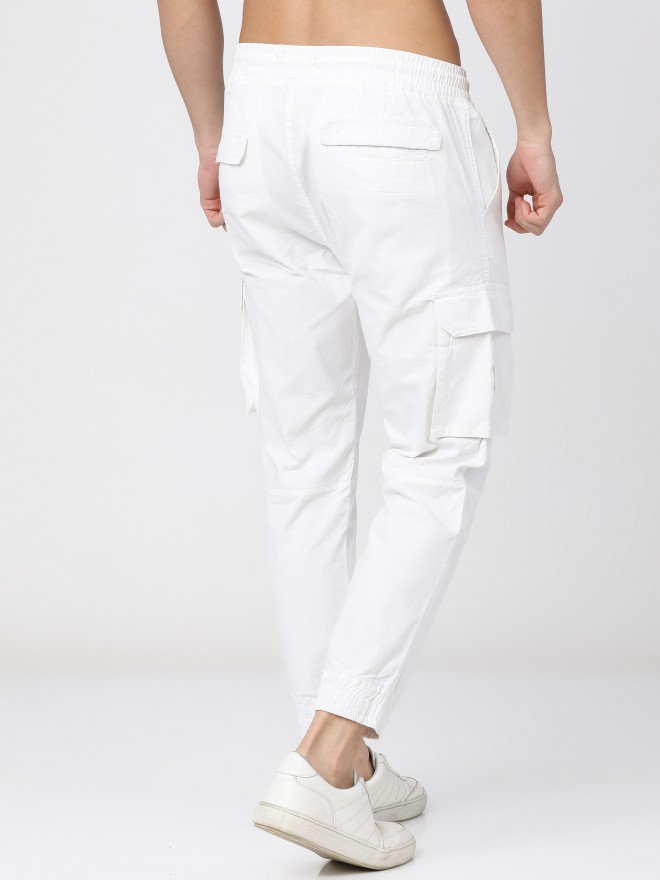 KAPPA White Slim Fit Trackpants