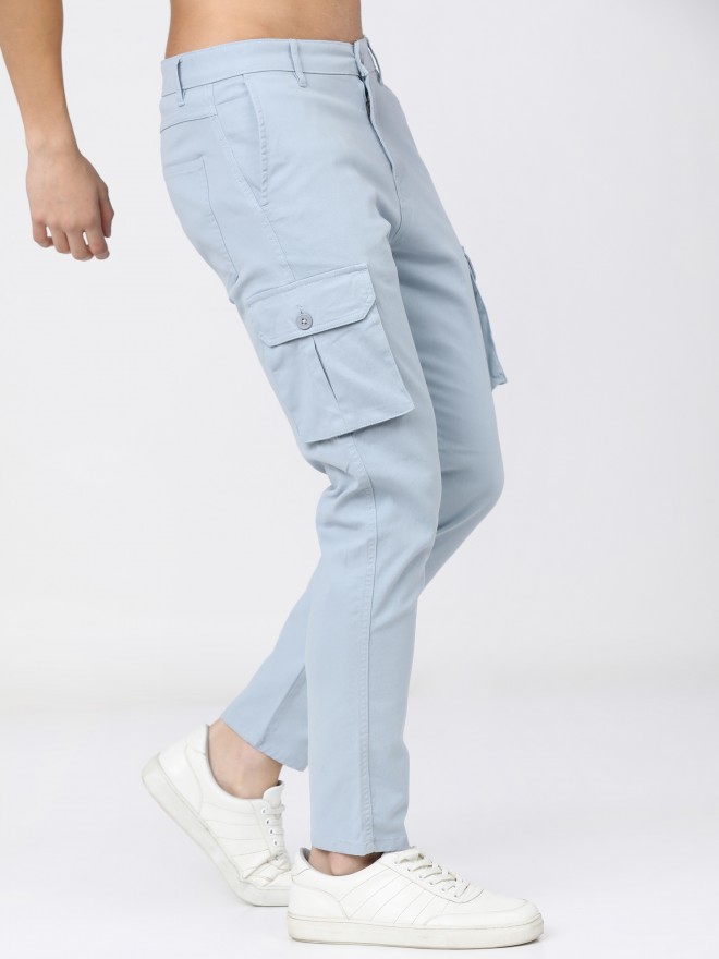 Buy Ice Blue Trousers  Pants for Women by Cloth Haus India Online   Ajiocom