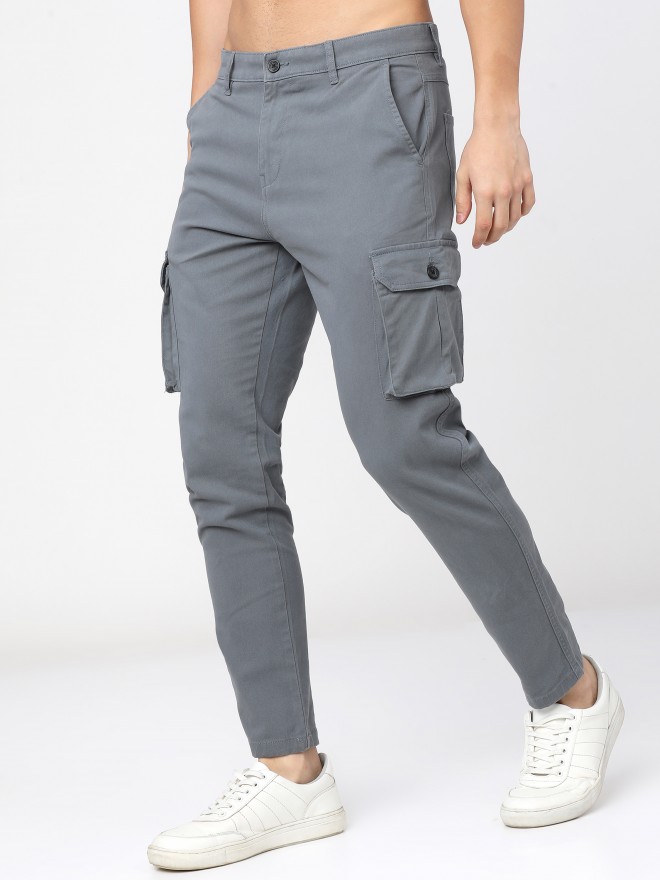 SKINNY FIT CARGO TROUSERS IN STRETCH COTTON WITH ELASTICATED CUFFS | Antony  Morato