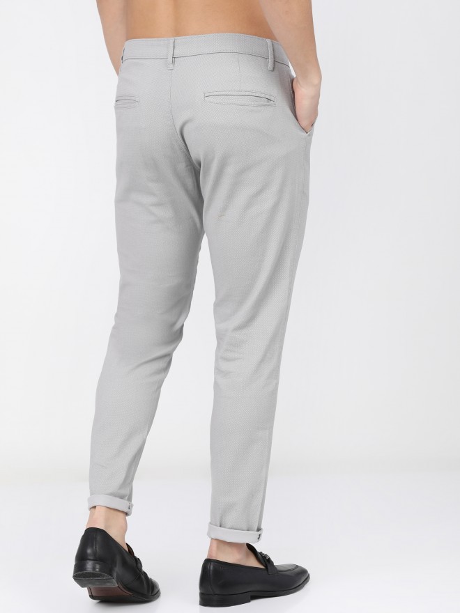 Buy Simon Carter London Grey Houndstooth Slim Fit Trouser for Men Online   Tata CLiQ Luxury