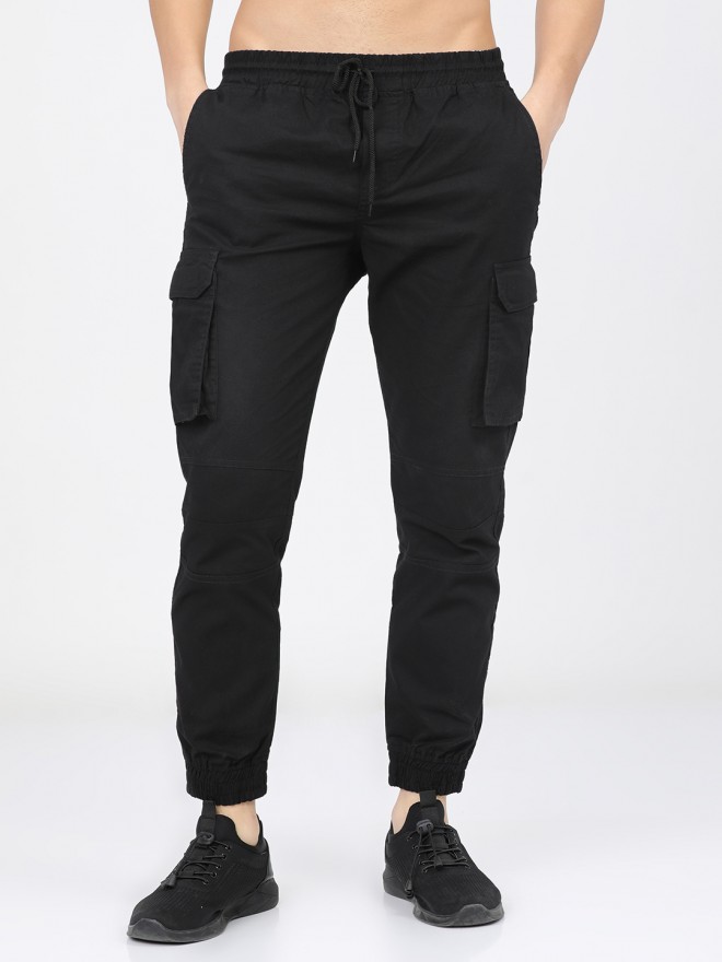 Buy Highlander Black Jogger Slim Fit Trouser for Men Online at Rs.758 ...