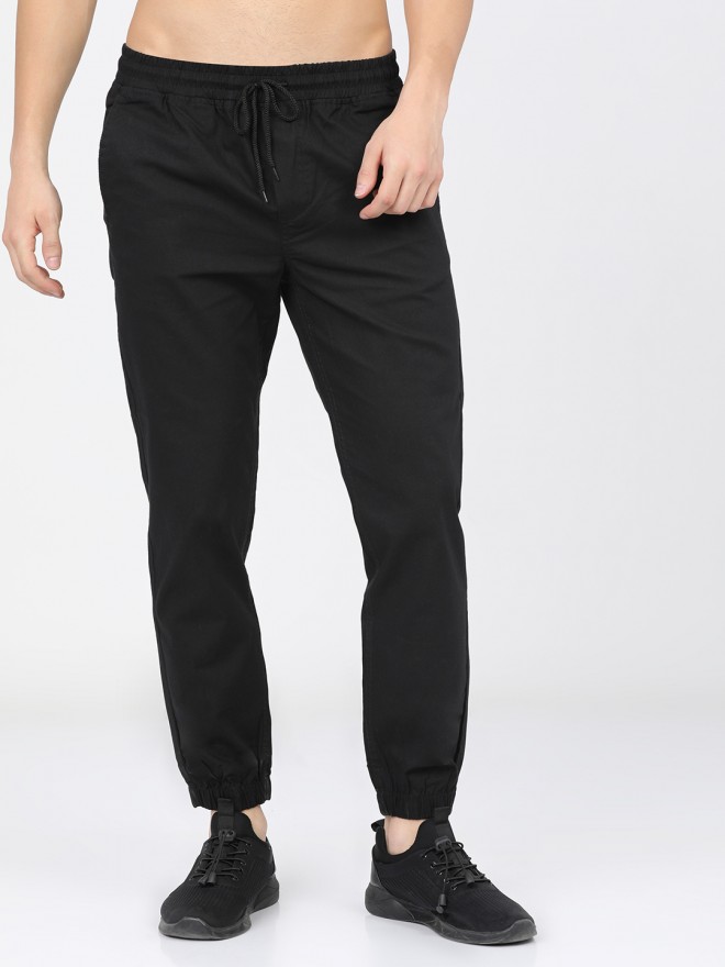 Buy Highlander Black Jogger Slim Fit Trouser for Men Online at Rs.629 ...