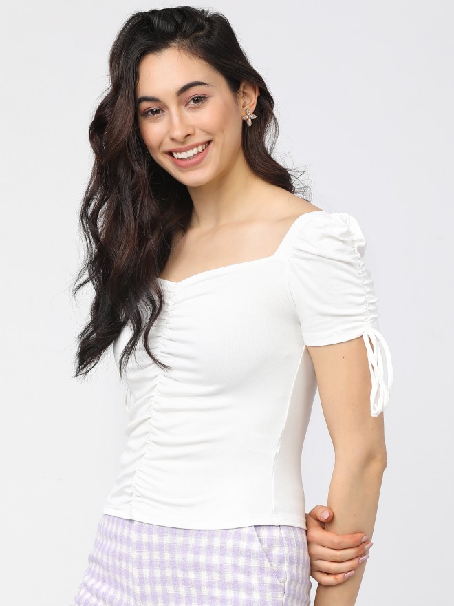 Buy Tokyo Talkies White Knited Top for Women Online at Rs.371 - Ketch