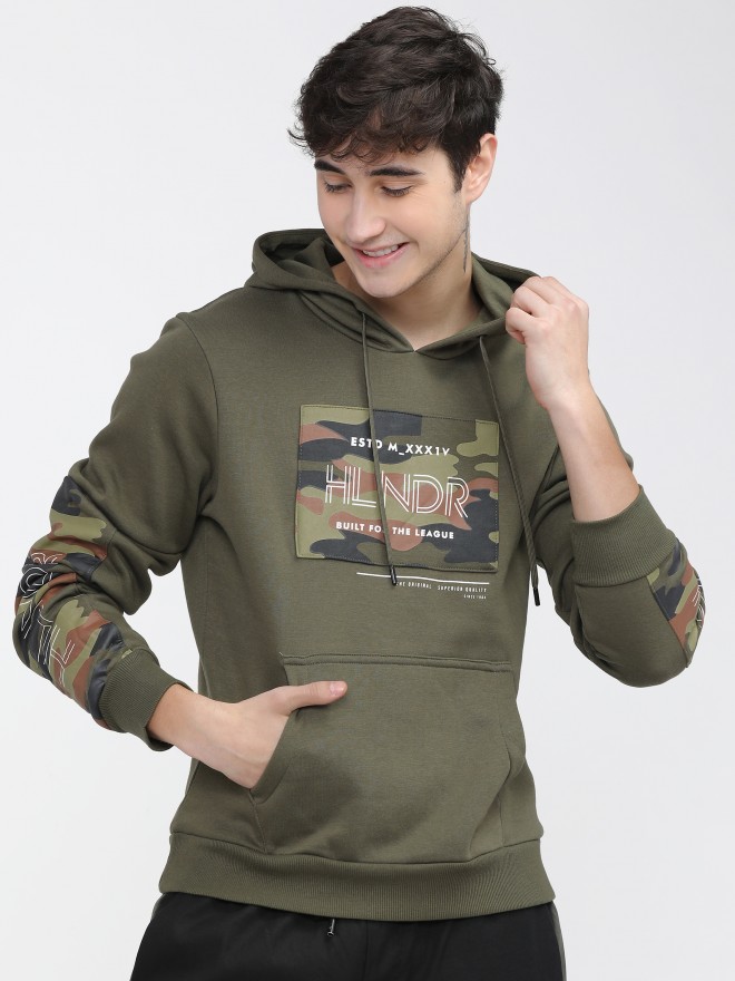 Army colour outlet hoodie