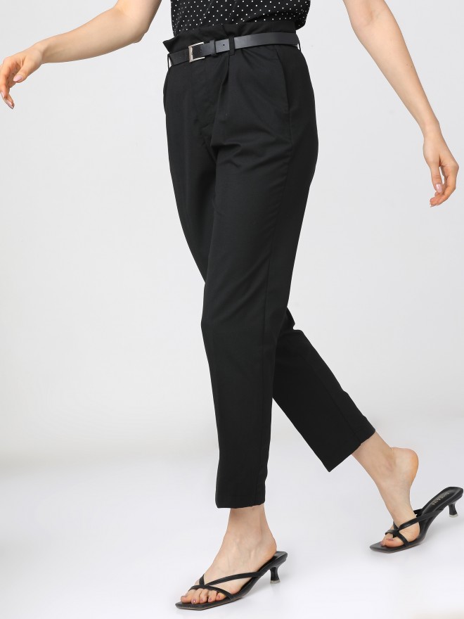 Qua Trousers and Pants  Buy Qua Crop Tapered Trousers Online  Nykaa  Fashion