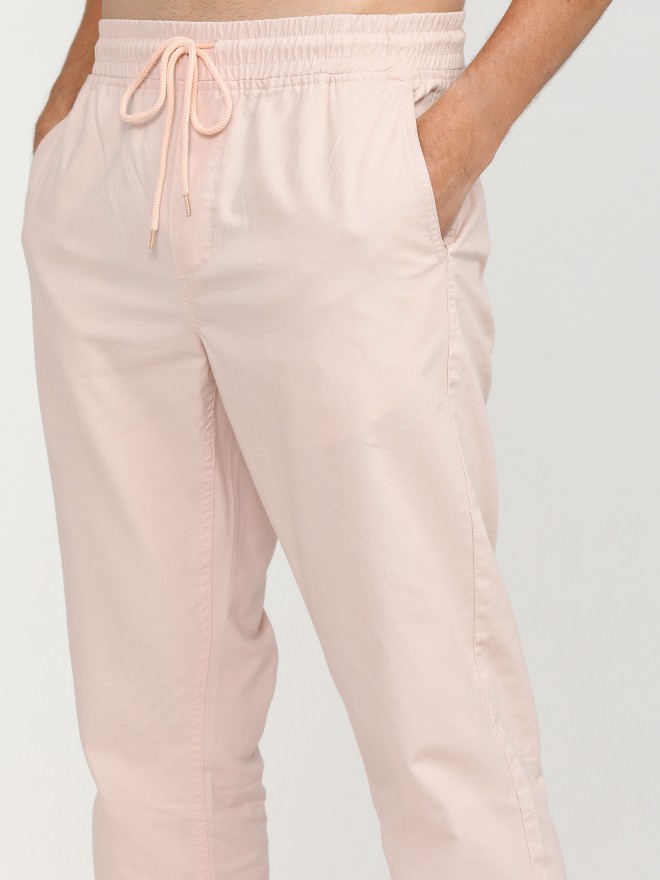 Buy Highlander Light Pink Jogger Slim Fit Trouser for Men Online