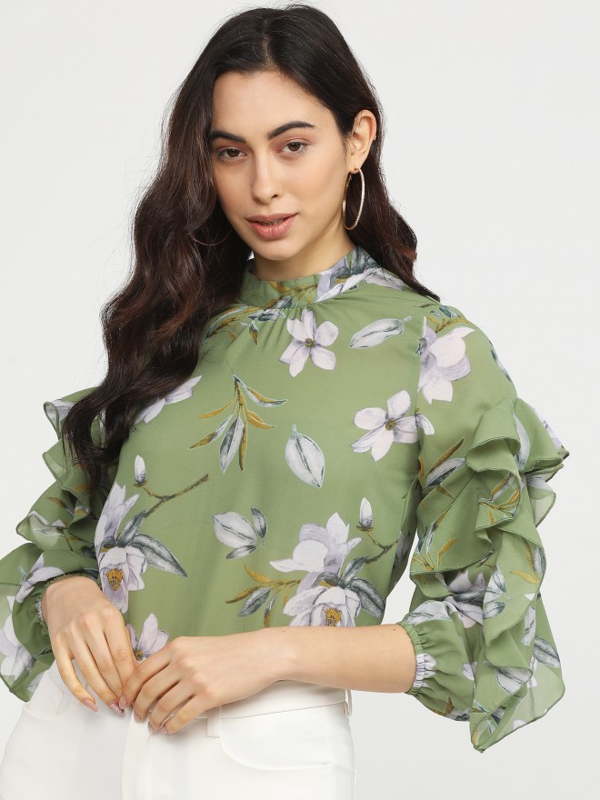 Buy Tokyo Talkies Green Printed Top For Women Online At Rs 489 Ketch