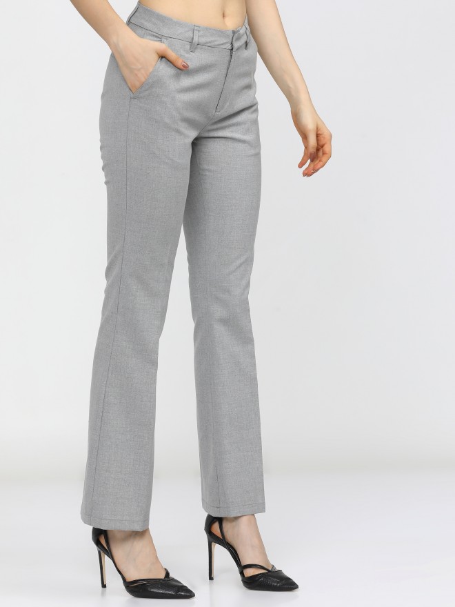 Buy Tokyo Talkies Grey Straight Fit Trouser for Women Online at Rs458   Ketch