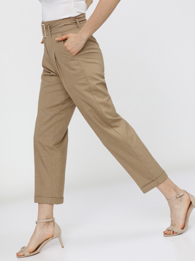 Shop Women's Beige Trousers Online on Sale at a la mode