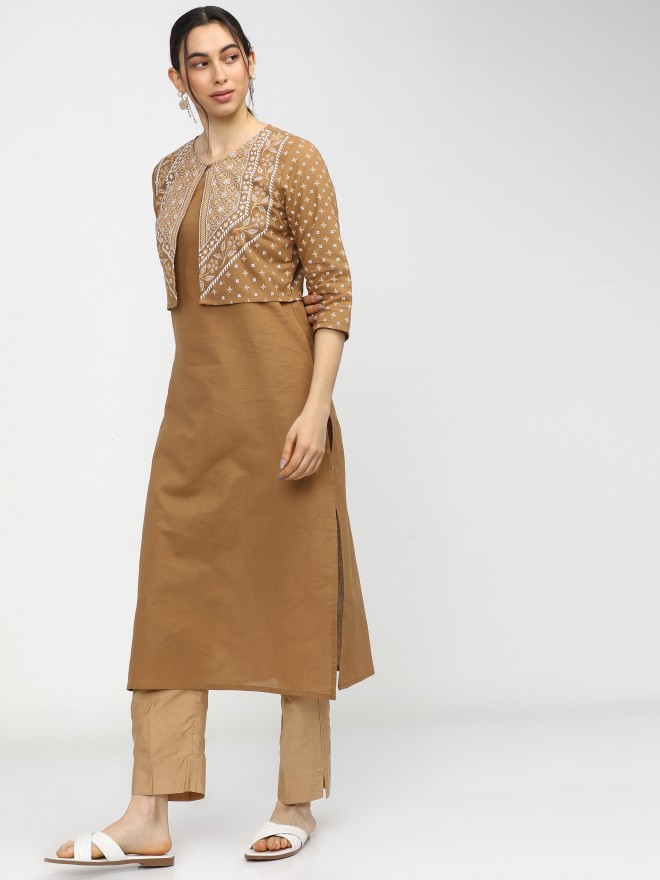 Kurta with jacket discount for ladies online