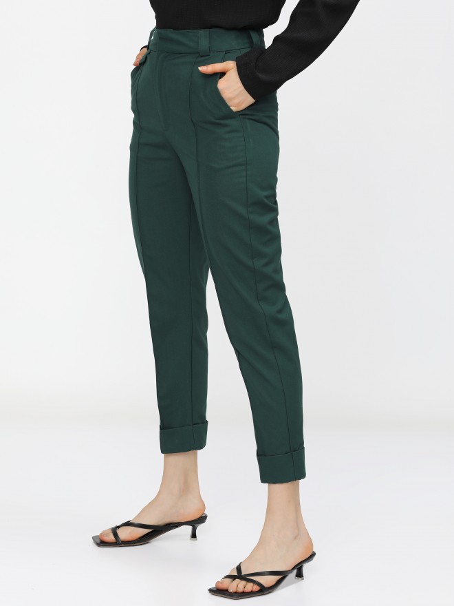 MCo Green Stretch Tapered Trousers  MCo