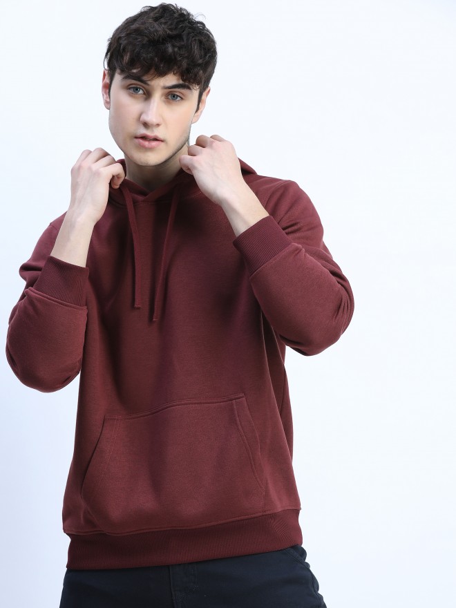 Buy Highlander Oxblood Red Hoodie Pullover Sweatshirt for Men Online at ...