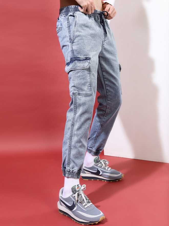 Buy Ketch Light Blue Jogger Stretchable Jeans for Men Online at Rs