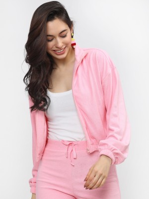 Pink Open Front Jacket