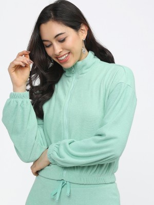 Green Open Front Jacket