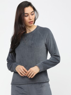 Women Solid Sweatshirts 