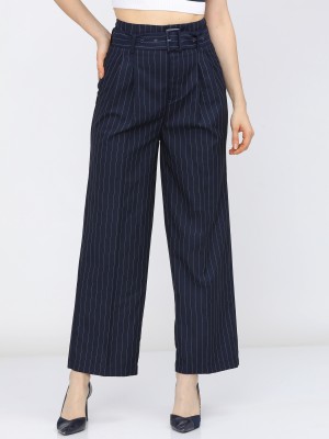 Striped Regular Fit Casual Trousers 