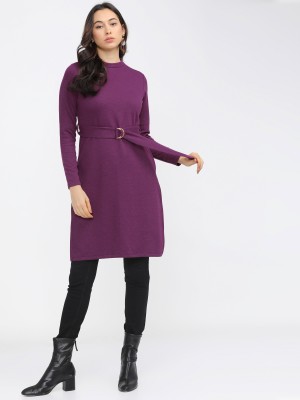 High Neck Solid Tunic