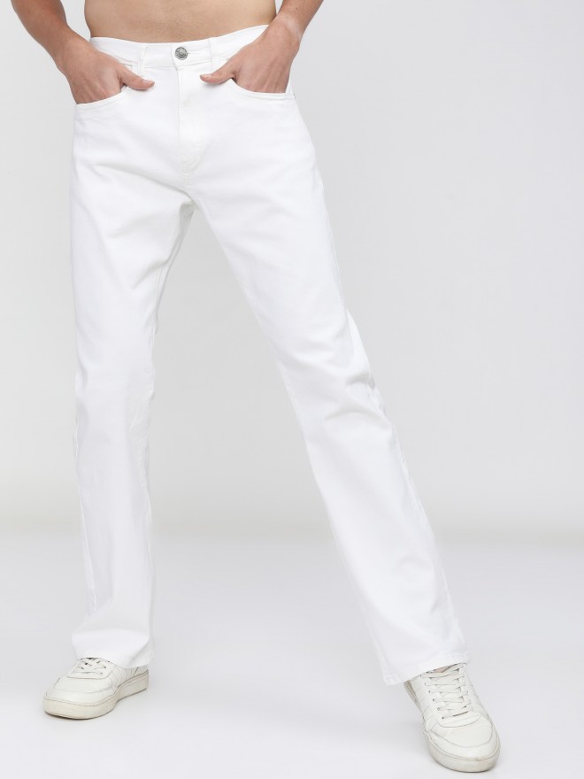 Buy Highlander White Bootcut Stretchable Jeans for Men Online at Rs.629 ...