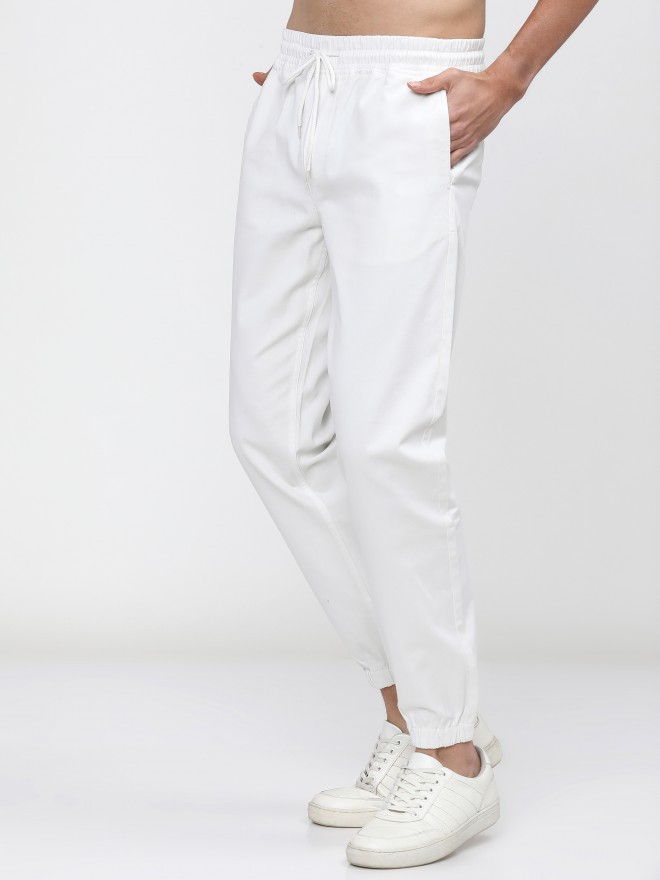 Buy Ketch Bright White Jogger Trouser for Men Online at Rs539  Ketch