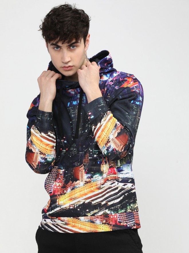 Buy Highlander Multi Color Printed Hoodie Long Sleeve Sweatshirt