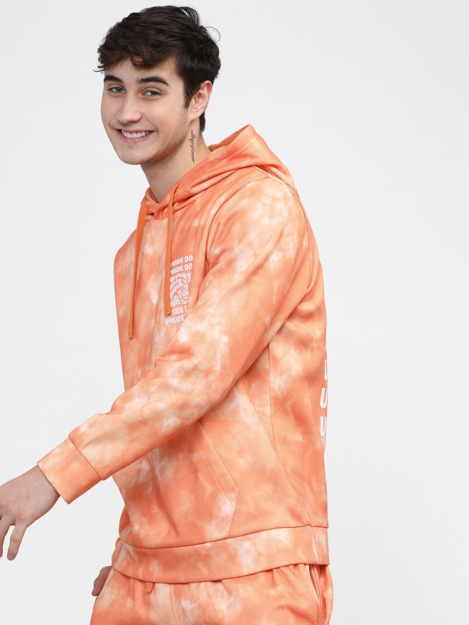 Orange pullover cheap hoodie men's