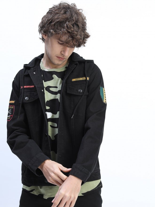 highlander black denim jacket